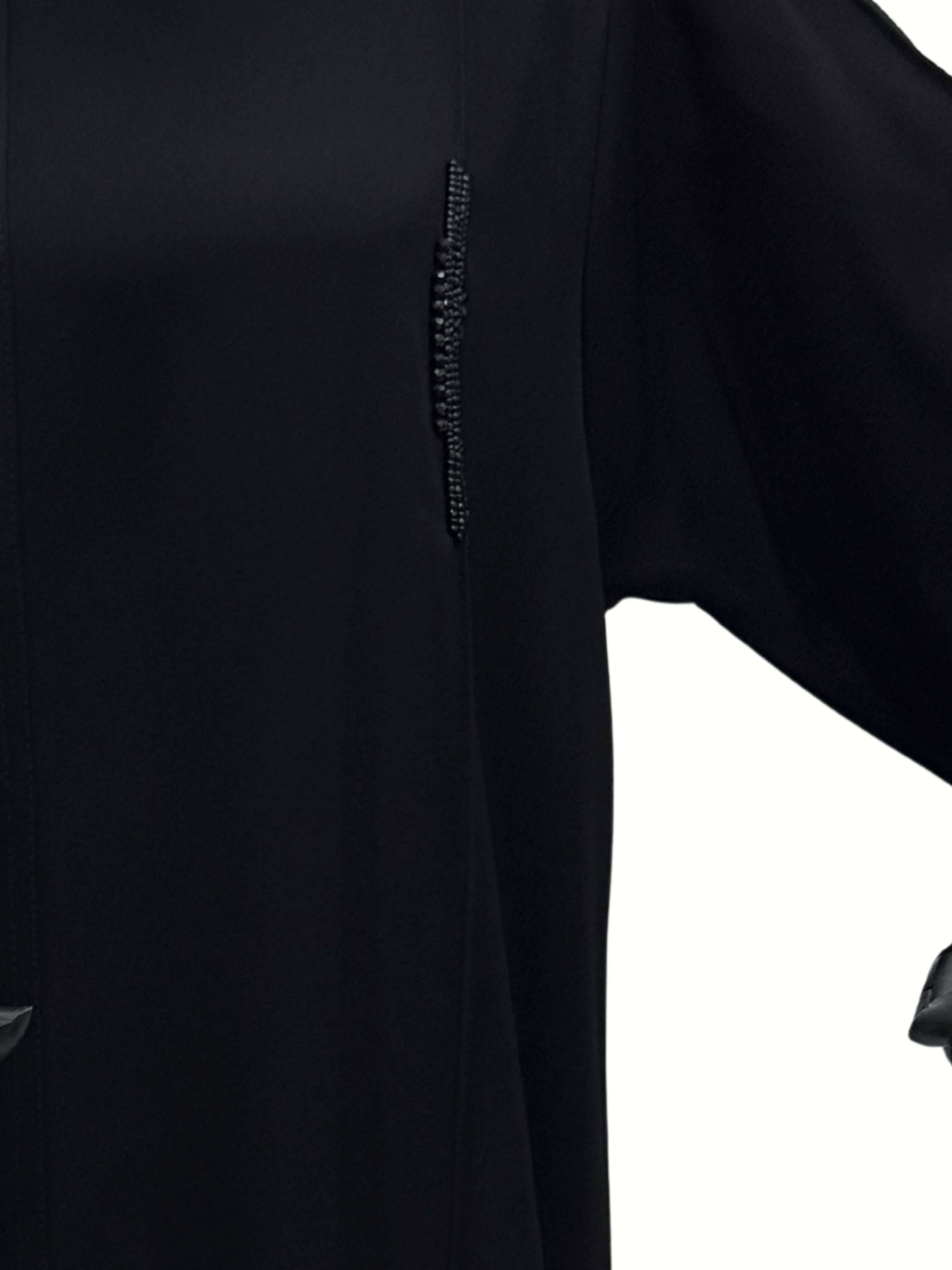 ZW 245 Ranya Black Abaya with Subtle Beaded Detailing