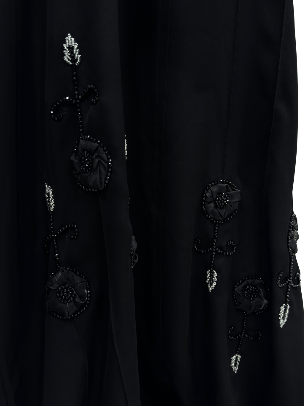 ZW 266 Hana Black Abaya with 3D Floral Beaded Embroidery