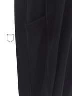 ZW 356 Hessa Black Abaya with Front Scarf Detail & Pockets