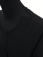 ZW 381 Amal Black Pleated Abaya | Elegant Kuwaiti Design
