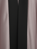 ZW 400 Rose Satin Darra Outfit | Soft Silky Daraa with Black Trim for Women