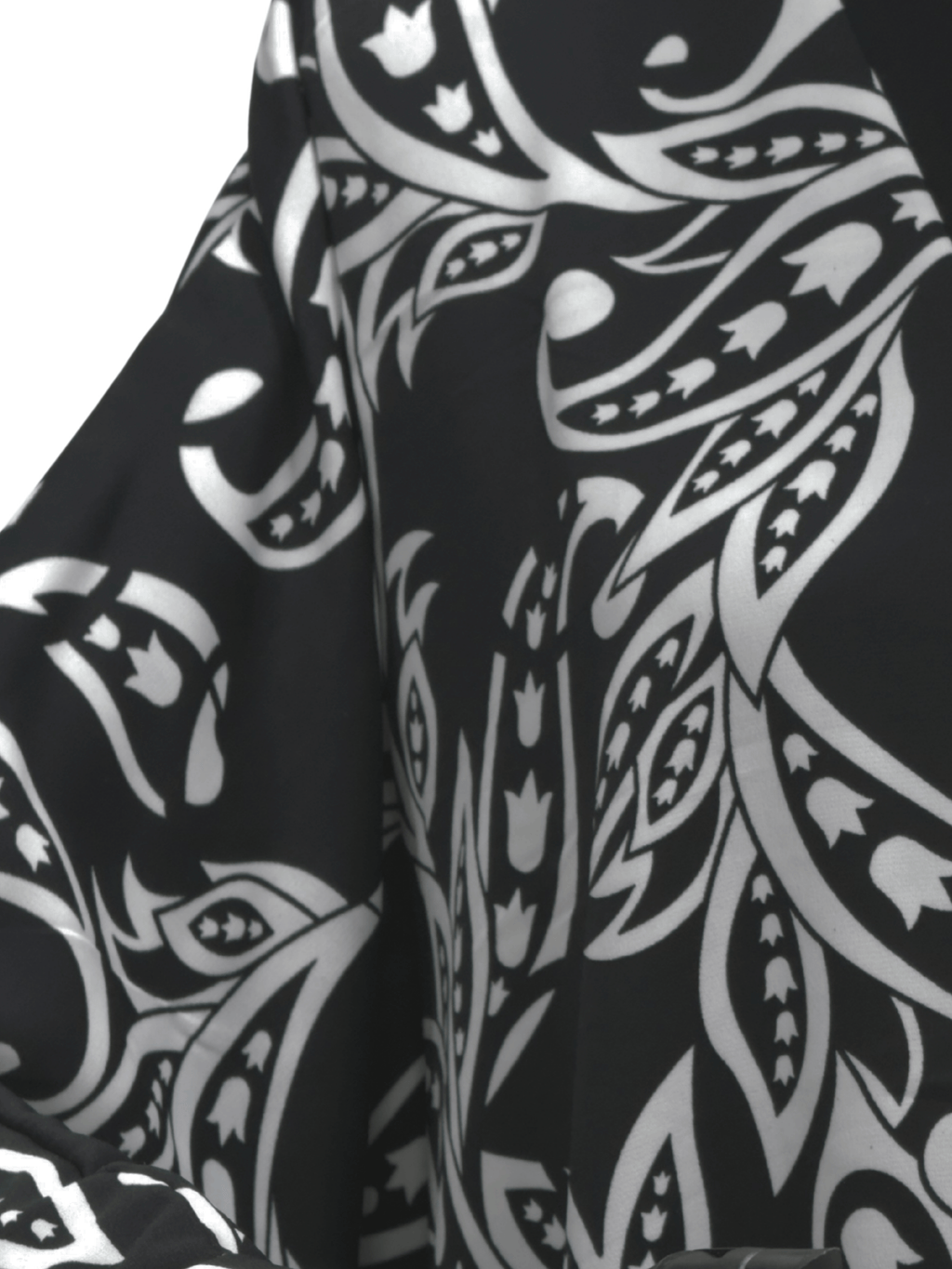 ZW 403 Black & White Daraa Outfit | Bold Contrast Printed Daraa for Women