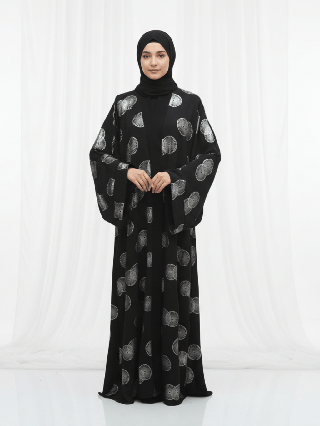 ZW 404 Black Circular Pattern Daraa Outfit | Elegant Black Printed Daraa for Women  🔍 Search Engine Listing (Optimized)  Page Title (≤60 chars)
